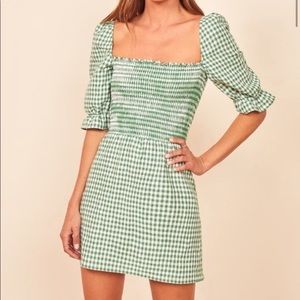 NWT Reformation Cerise Dress in Palms